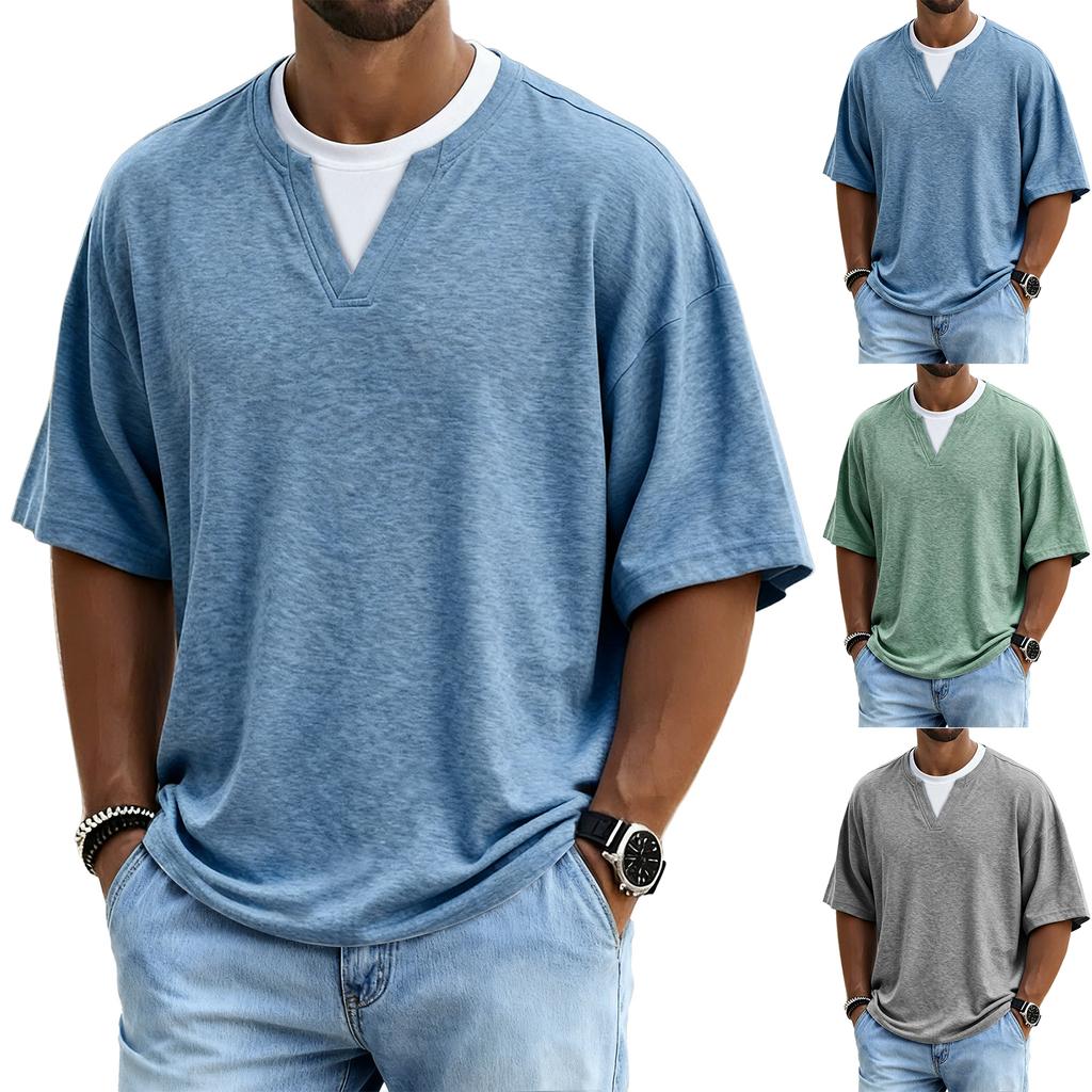 Men's Casual Collared Lightweight Breathable Short-Sleeve Shirt