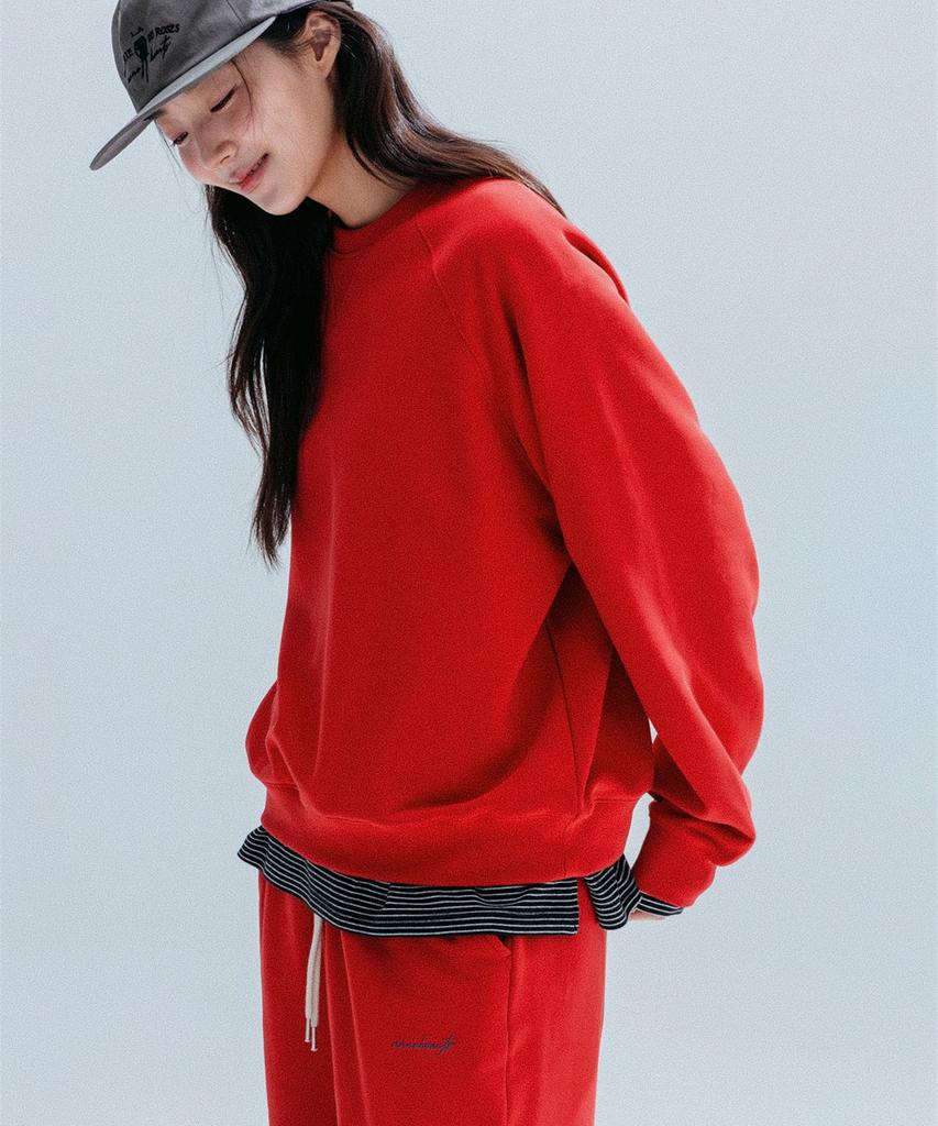ANNEHEARTS Wide String 2Ways Sweatpants_Red