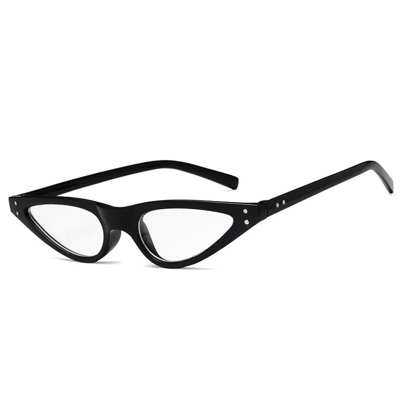 

Солнцезащитные очки «кошачий глаз» Женская мода Ретро Маленькая оправа Солнцезащитные очки Винтажные Узкие Солнцезащитные очки Трендовая Оптика UV400 Gafas De Sol As picture