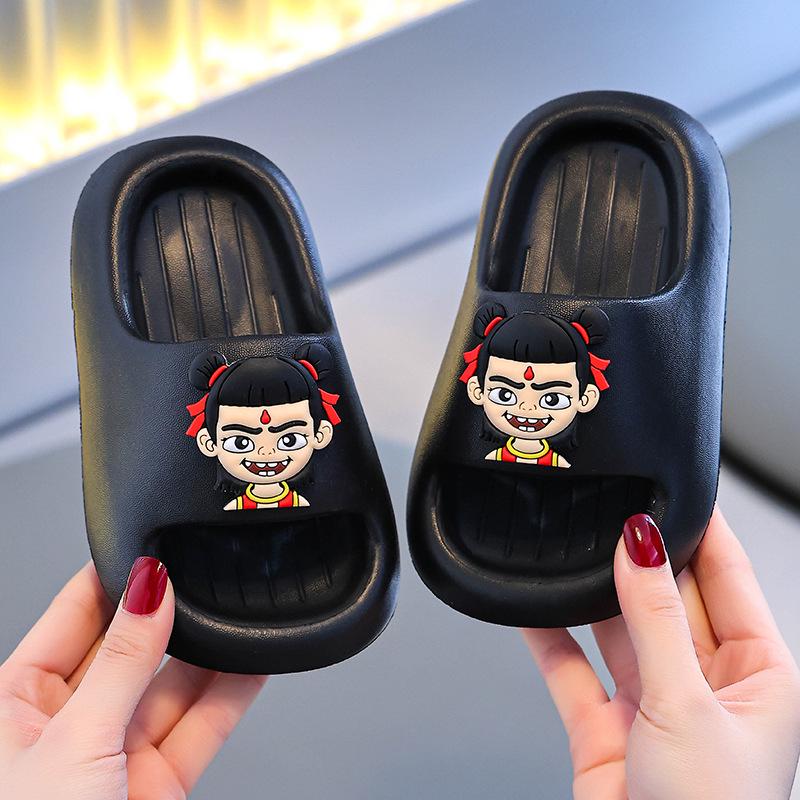 Nezha Kids' Non-Slip EVA Slippers for Boys & Girls - Summer Style for Bath, Indoor, Home