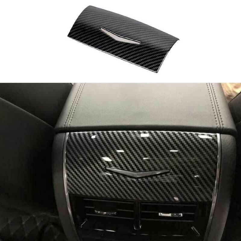 Fit For Cadillac CT6 2016-2020 Carbon Fiber Rear Air Outlet Vent Frame Trim 1PCS