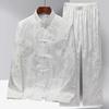 Chinese Style Long Sleeve Tan Suit Men's Ice Silk Spring Summer Season Middle-Aged and Elderly People Hanfu
