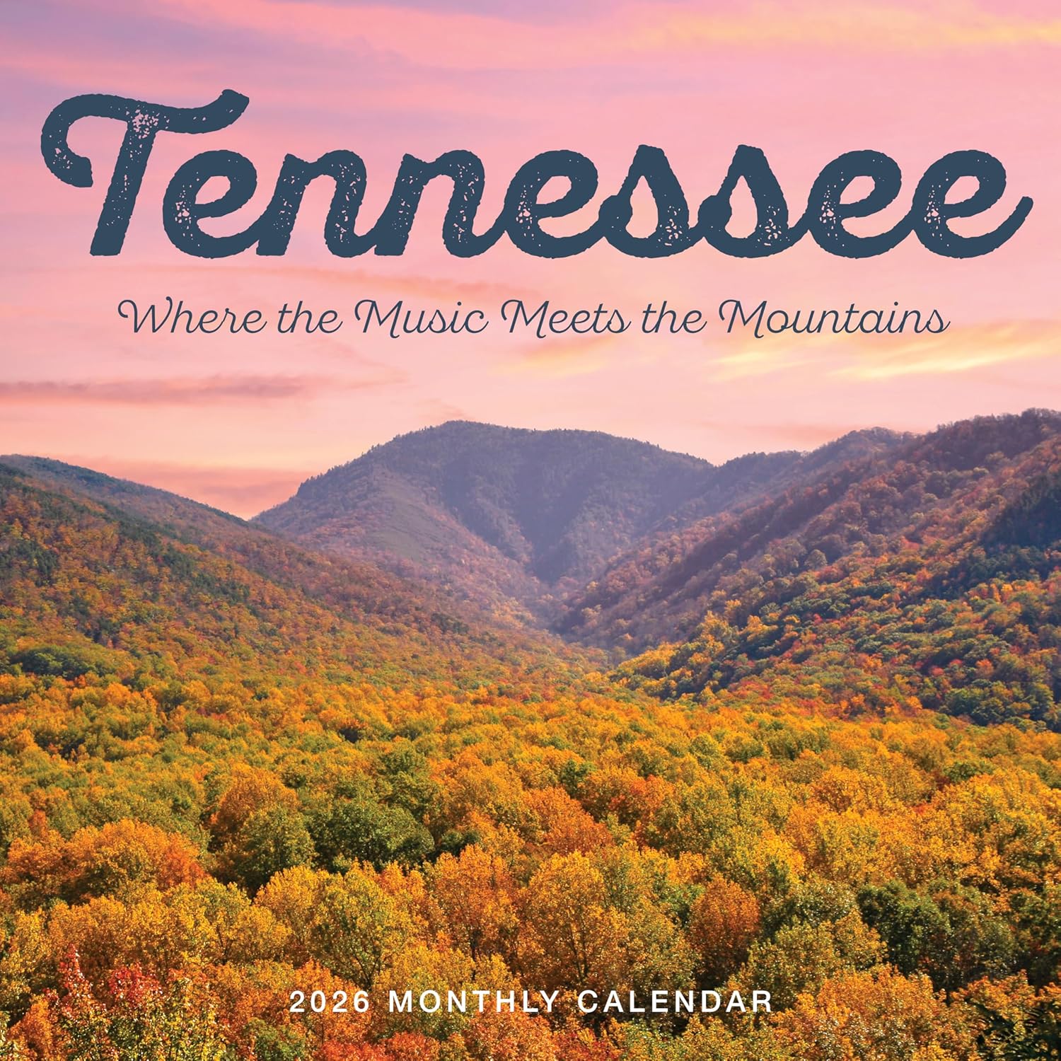 Tennessee 2026 Calendar | Great Smoky Mounta, Memphis, Chattanooga, TN Parks, Appalachia | TN Travel | Monthly Wall Planner 2026-2027 | Marble City
