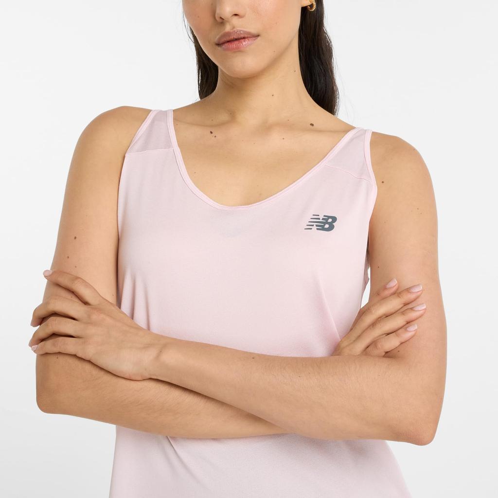 Sport Heather Tank Tank Top Sleeveless Running Training Sports RUH Sugar [New Balance] (WT51153) Women's (Rose Heather)