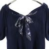 BLUE LABEL CRESTBRIDGE Sanyo Shokai Floral Ribbon Short Sleeve Sweater Women Used
