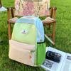 Schoolbag Korean version ins casual versatile backpack schoolbag new contrasting color niche large-capacity backpack primary school girls schoolbag