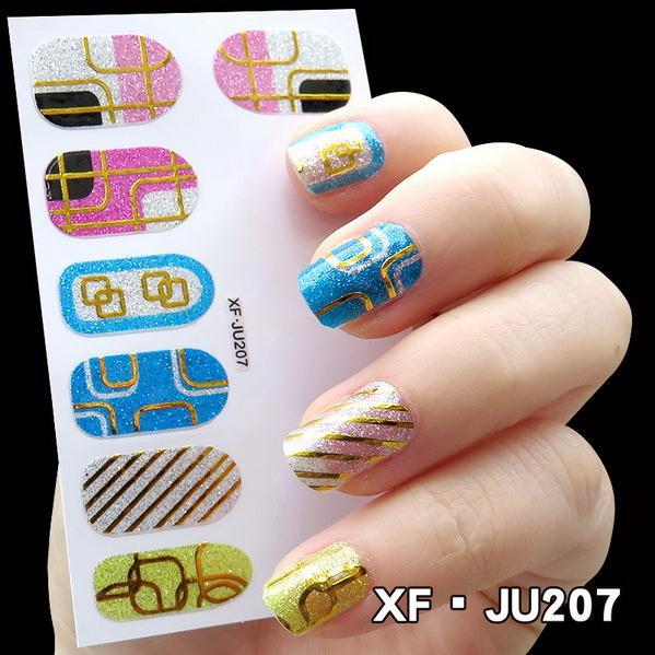 LANSOON Nail Stickers Water Decals Butterfly Floral Animal Colorful Geometry Slider Manicure Nail Art Decoration