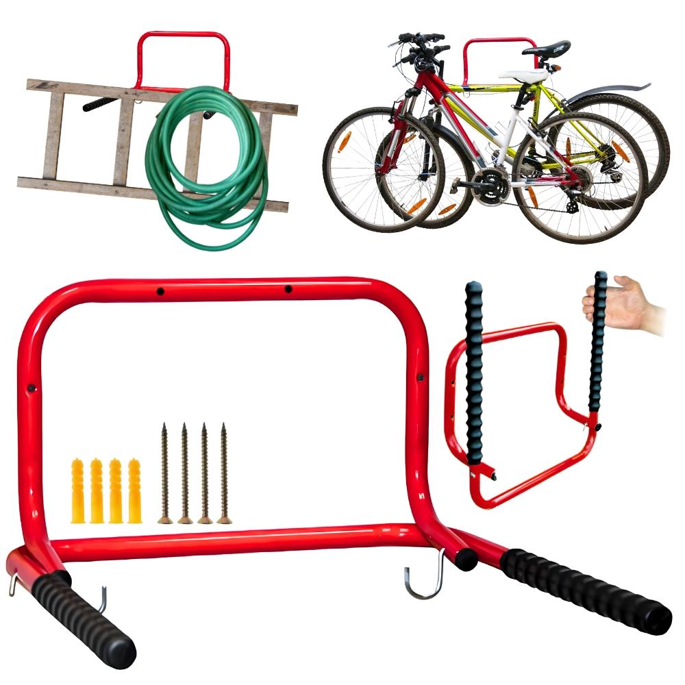 Bike hook hanger, wall mount, foldable, solid steel, 40kg