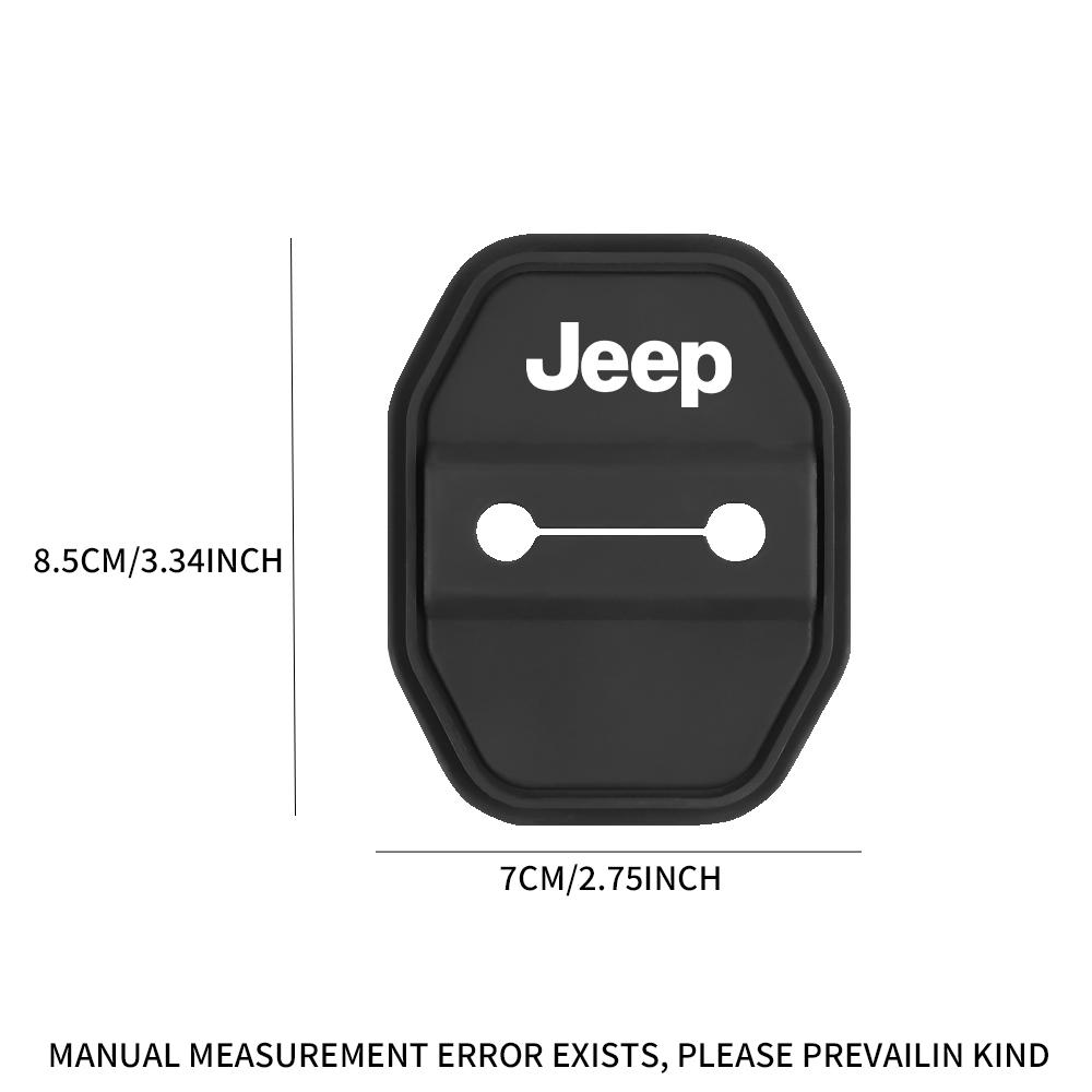 For Jeep 2/4Pcs Silicone Car Door Lock Protective Cover Decoration For Jeep Renegade Cherokee Commander Patriot Wrangler Auto