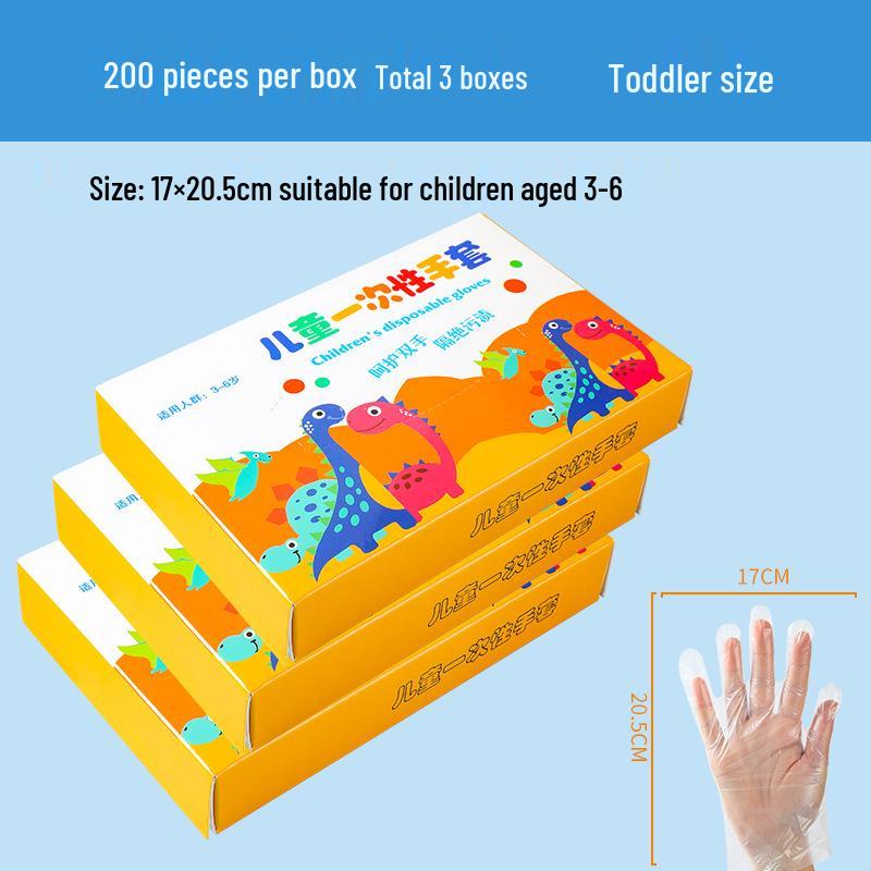 Wegwerphandschoenen van PE voor Kinderen, Voedselveilig, voor Horeca, in Doos/Zak
