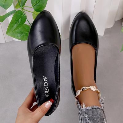Shallow Single Shoes Women's 2025 Spring and Autumn New Foreign Trade Pointed Wedge Heel Lazy Casual Shoes Women