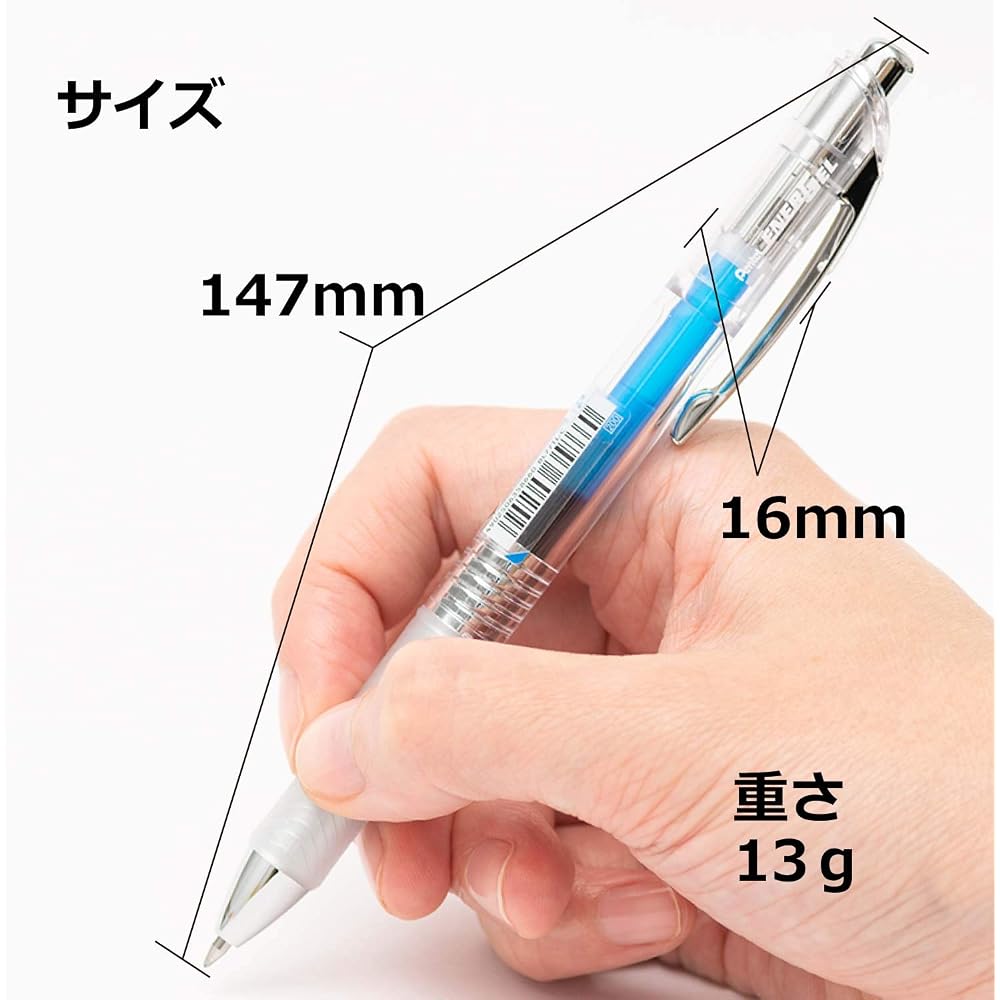 Pentel Ballpoint Pen Gel Ink Gel Infree 0.7 mm Clear Shaft BL77TL-C Blue 10