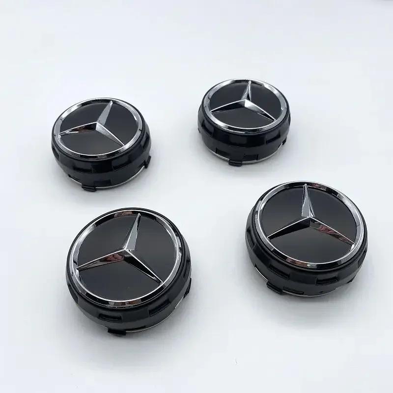 

Hot Car Sticker 4PCS 75MM Car Wheel Center Cap Replacement Hubs Cover Badge For Mercedes Benz AMG A0004000900 Auto Styling Modif