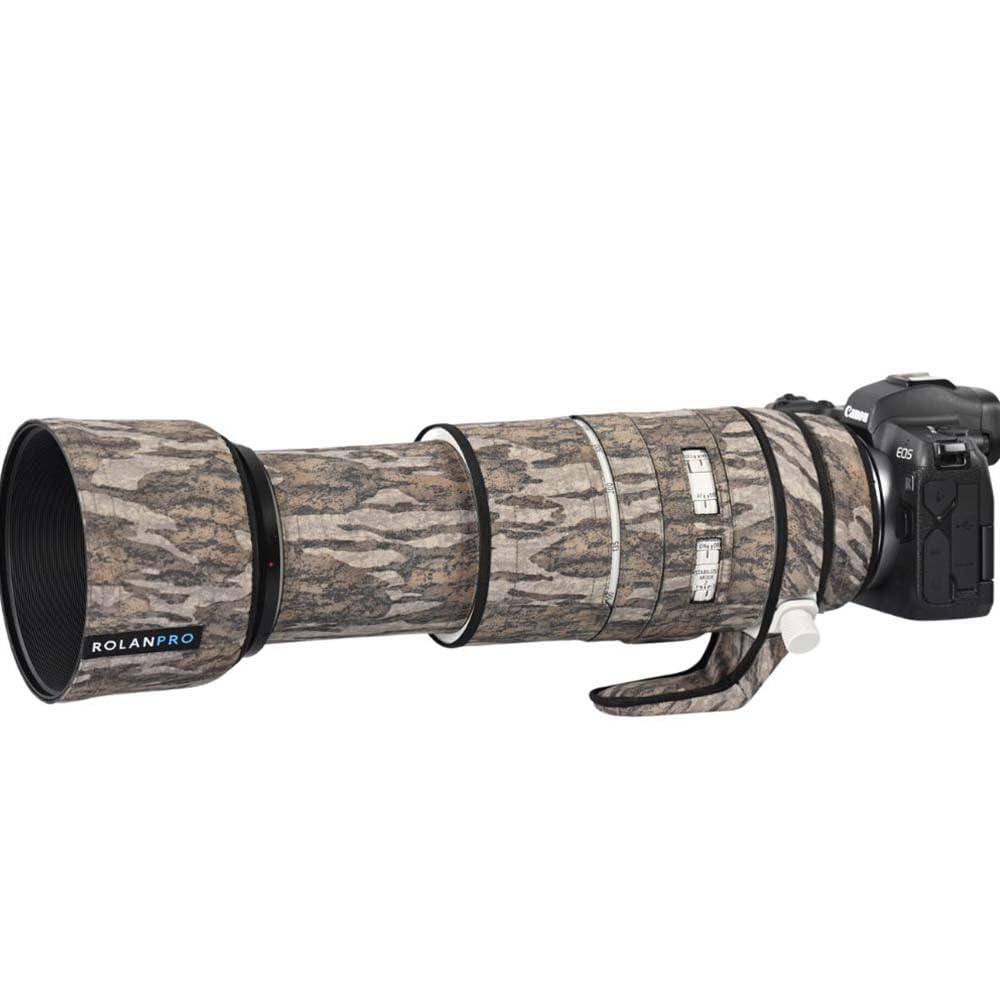 

Водонепроницаемый чехол для объектива ROLANPRO для Canon RF L USM Camouflage Rain Cover Wilderness Camouflage Waterproof 100-500mm F/4.5-7.1 #28