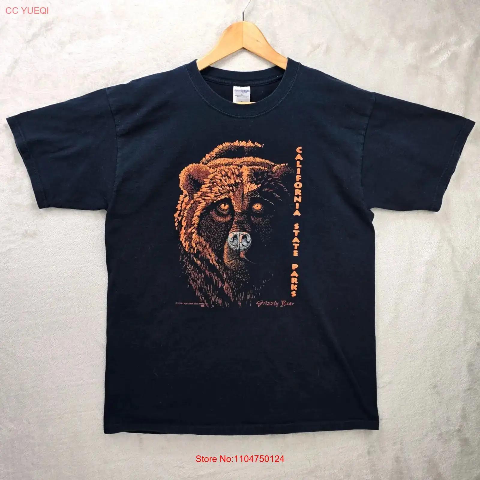 

Vintage California State Parks T Shirt Large Black 1998 Grizzly Bear Nature 90s vintage Washed Slightly Unisex Casual homme 5XL різнокольоровий