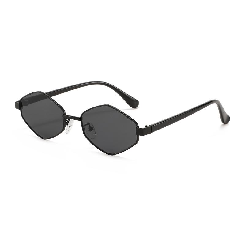 High-End Cross-Border Diamond Metal Sunglasses - Trendy Runway Style with UV Protection
