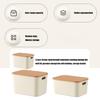 Platzsparende stapelbare Creme-Organizer-Box mit Schutzdeckel, Aufbewahrungslösung für den Kleiderschrank zu Hause, Aufbewahrungsbehälter