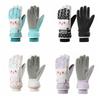 Full Finger Kids Snowboard Gloves Thicken Girls Skiing Gloves Kawaii Children Ski Gloves  Camping