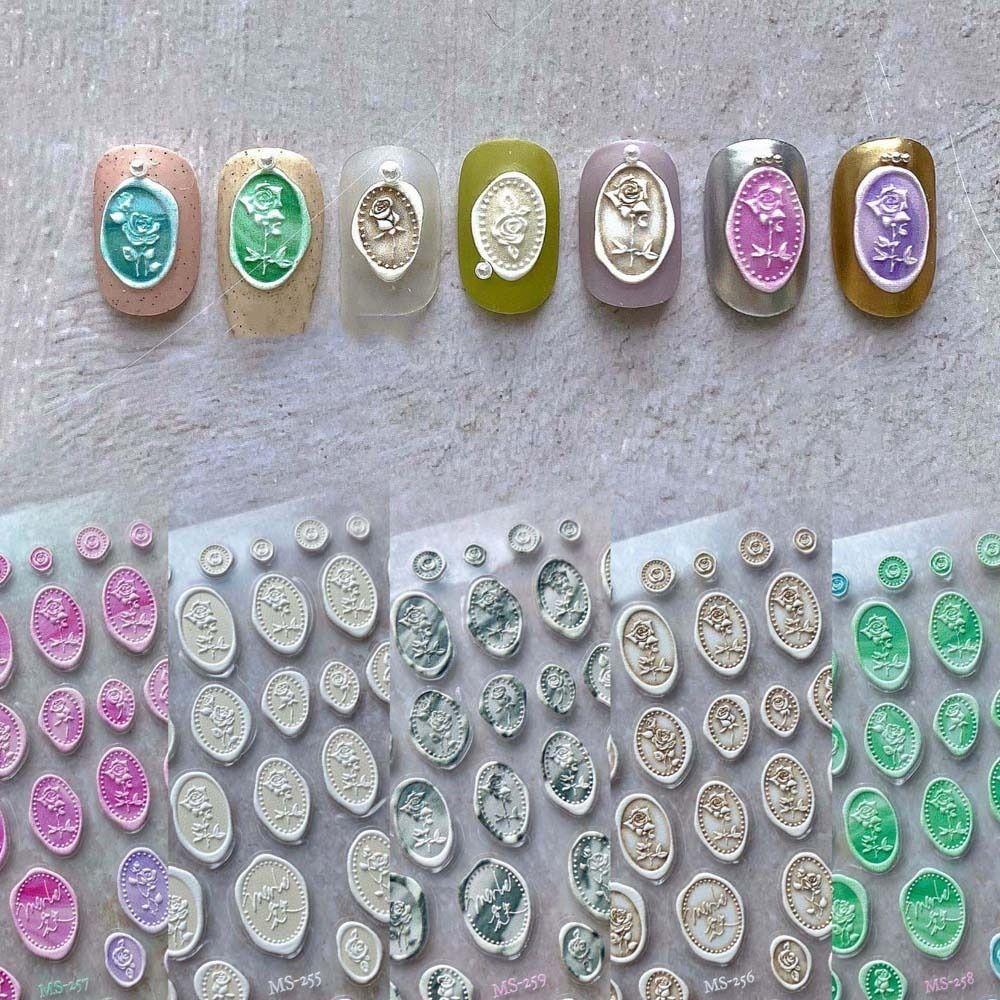 

Роза Роза Печать Украшения для ногтей Штамп Наклейки для ногтей Цветы Наклейки для ногтей Рамка Наклейки для ногтей