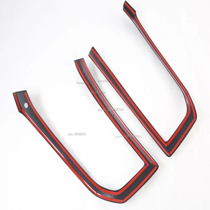 For Kia Mohave Borrego HM2 - Car Accessories ABS Black Front Head Light Headlight Lamp Cover Trim Molding Framecutylin