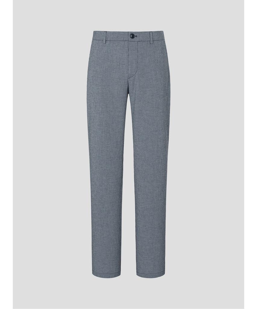 Binpolmen Seersucker Pattern Set-Up Standard Fit Pants Navy