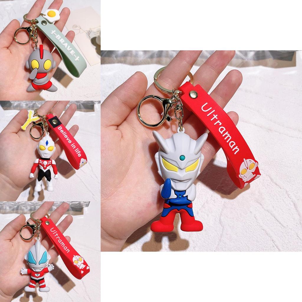 Adorable Ultraman Keychain Silicone Accessories For Backpack And Christmas Tree