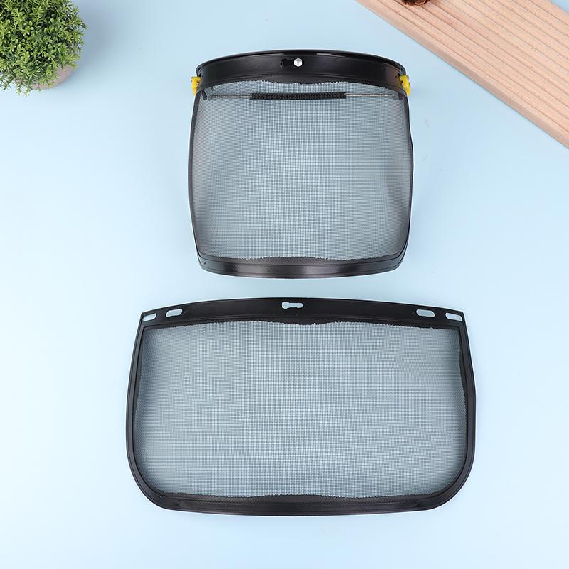 1Pc Garden Grass Trimmer Safety Helmet Hat With Full Face Mesh Protective Mask For Logging Brush Cutter Forestry Protection