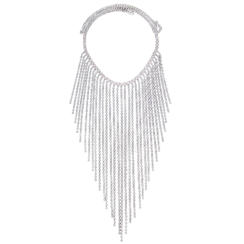 

Vintage Crystal Blingbling Mask Chain Bridal Face Decoration Party Props срібний