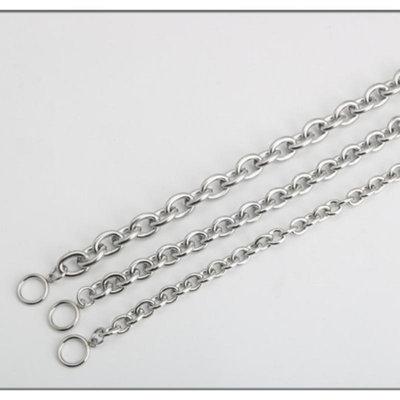 New Minimalist OT Buckle O-shaped Cross Chain with Interlocking Large O-shaped Chain and One Word Buckle Men's and Women's Bracelet