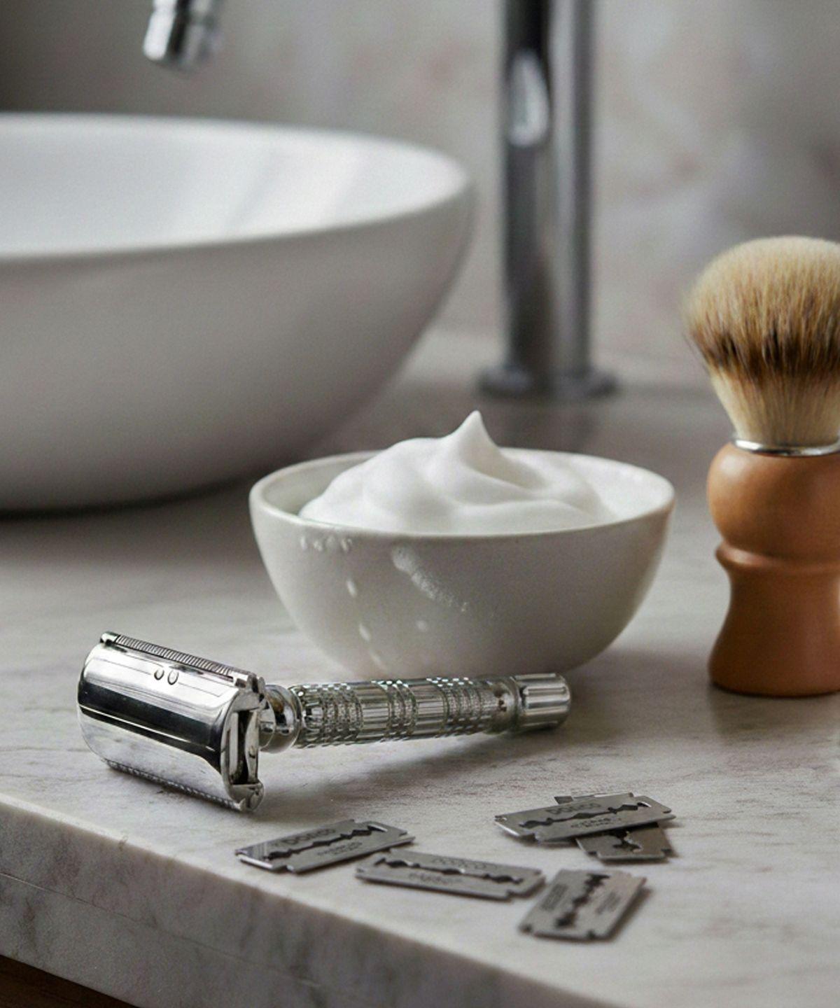 Classic Safety Razor + Double-sided Blades 50 Pack