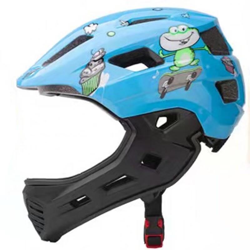 Kids Integrated Full-Face Bike Helmet with Detachable Taillight