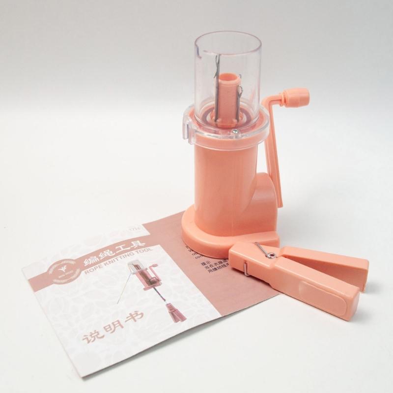 DIY Household Hand Spool Knitter, Mini Sewing Knitting Machine Hand-Operated Knitting Machine Craft Bracelet Weave Tool