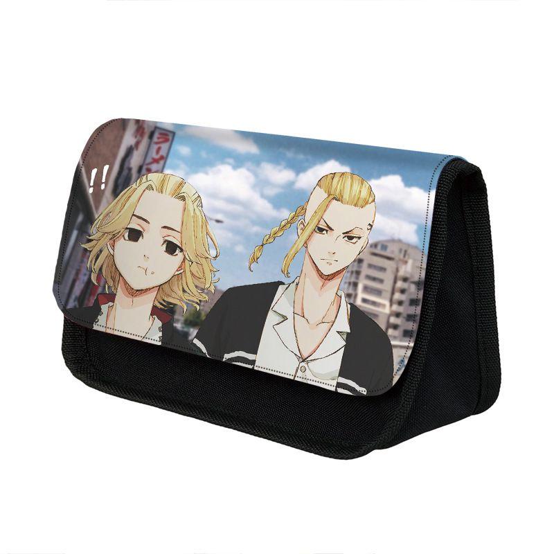 Tokyo Polyester Revengers School Pencil Case Large Capacity Writing Case Double