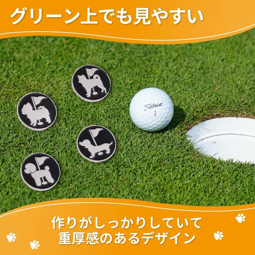 VALLERY Golf Marker Magnetic Marker Dog Cat Golf Marker Green Marker Ground Golf Magnetic Clip Hat Clip Cap Marker Golf Supplies Golf Goods and (Cat