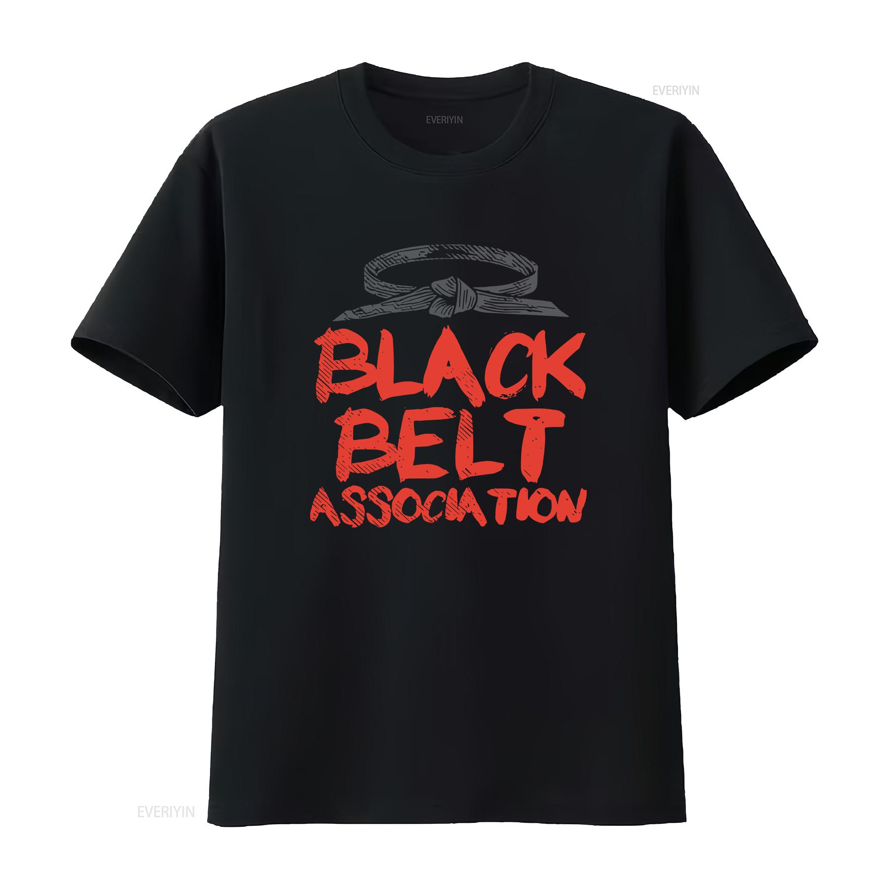 

Black BelT T Shirt Funny Karate Lover Association vintage Washed Slightly fashion Top For Everyday Wear streetwear Breathable 4XL