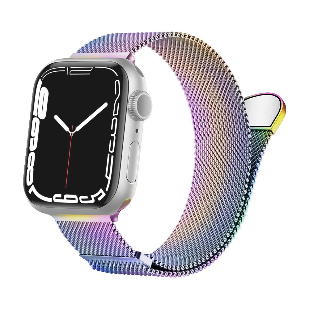 Milanese Strap For Apple Watch Ultra 2 49mm 46mm 45mm 44mm 40mm 42mm Metal Magnetic Bracelet For iWatch 10 9 8 7 6 5 4 3 SE Band