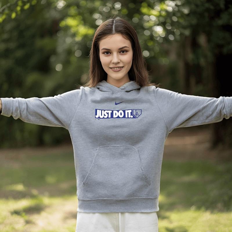 Nike Hoodie MLB Kollaboration Los Angeles Dodgers Langarm Kapuzenpullover Lässig Kinder Hoodies 3Z3B7SBF6-LAD