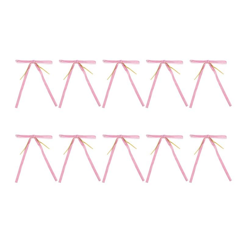 10 Velvet Bows for Christmas Trees - Used As Rural Gift Bows for Christmas Home Decoration, Outdoor, and Indoor Occasions