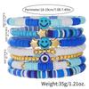 """WWJD"" Buchstaben Polymer Clay Perlen Armband Set": Europäischer/Amerikanischer Stil, 10er-Set Dankbarkeits-Glaubensarmbänder.