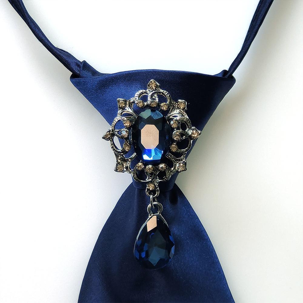 Unisex Pearl Tassel No-Knot Bow Tie Shirt - Casual Fashion Trend