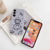 Transparent Case For Samsung Galaxy A24 A17 A16 A56 A55 A54 A06 4G Cover Cartoon Flowers Soft Clear Shockproof Funda Face Capa
