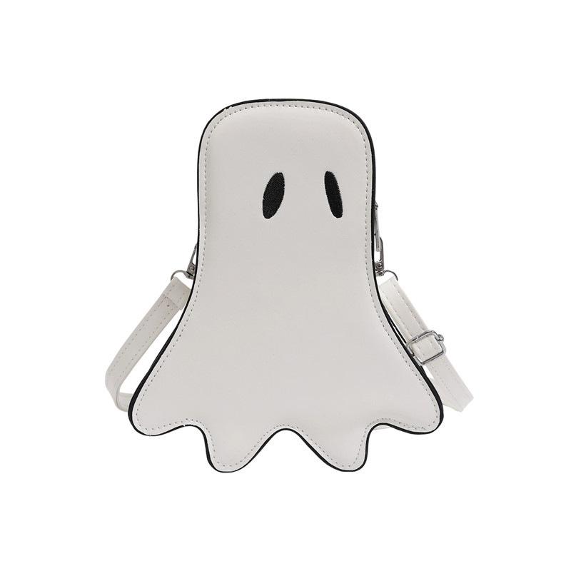 

Lady Halloween ghost kid crossbody bag lady funny ghost diagonal shoulder bag белый