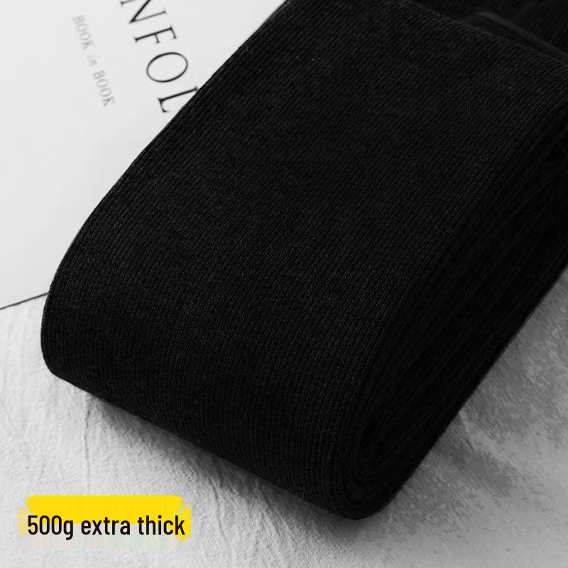 Fleece-Lined Base Layer Pants for Petite Women: Thick, Warm, Cotton, Foot-Covering Tights for Autumn and Winter, Stay in Place Comfort