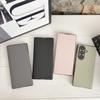 Folding Screen Is Suitable for Samsung Z Fold7 Mobile Phone Case Zfold6 Simple Flip Solid Color Leather Case FOLD5 Protective Case