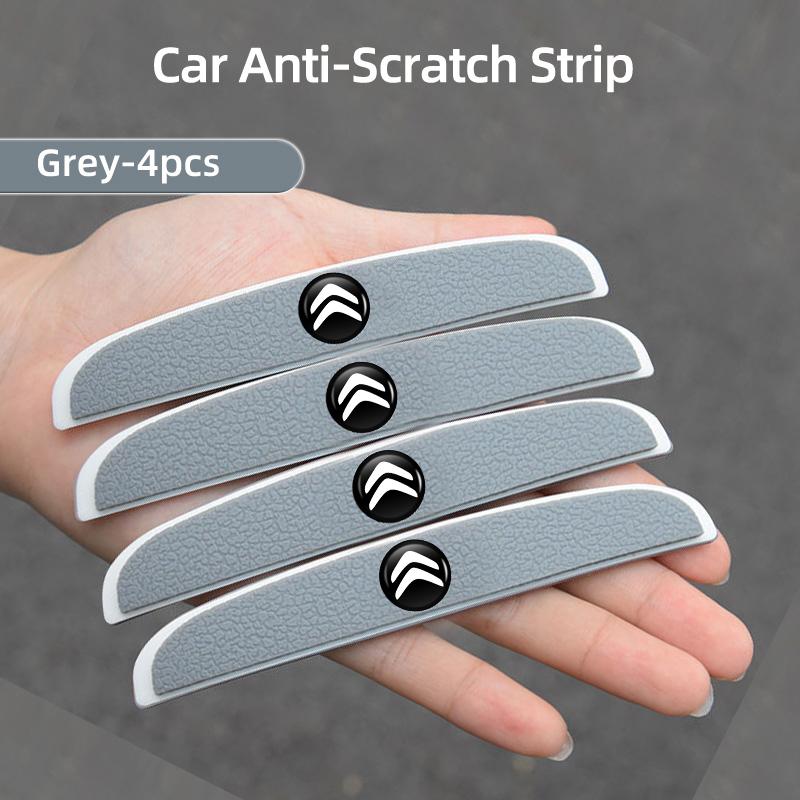 4Pcs Car Styling Door Side Edge Anti-collision Bumper Strip Sticker Rearview Mirror Anti-scratch Glue Sticker For Citroen C4 C3