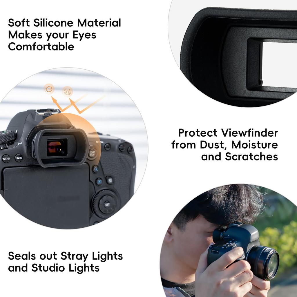Extension Type Compatible with Canon EOS 6D Mark 5D Mark Kiss X70 Eyepiece Eyecup/Eyepiece 850D, II, 6D, II, 5D, 90D, 80D, 9000D, 70D, 60D, X10i, X10,