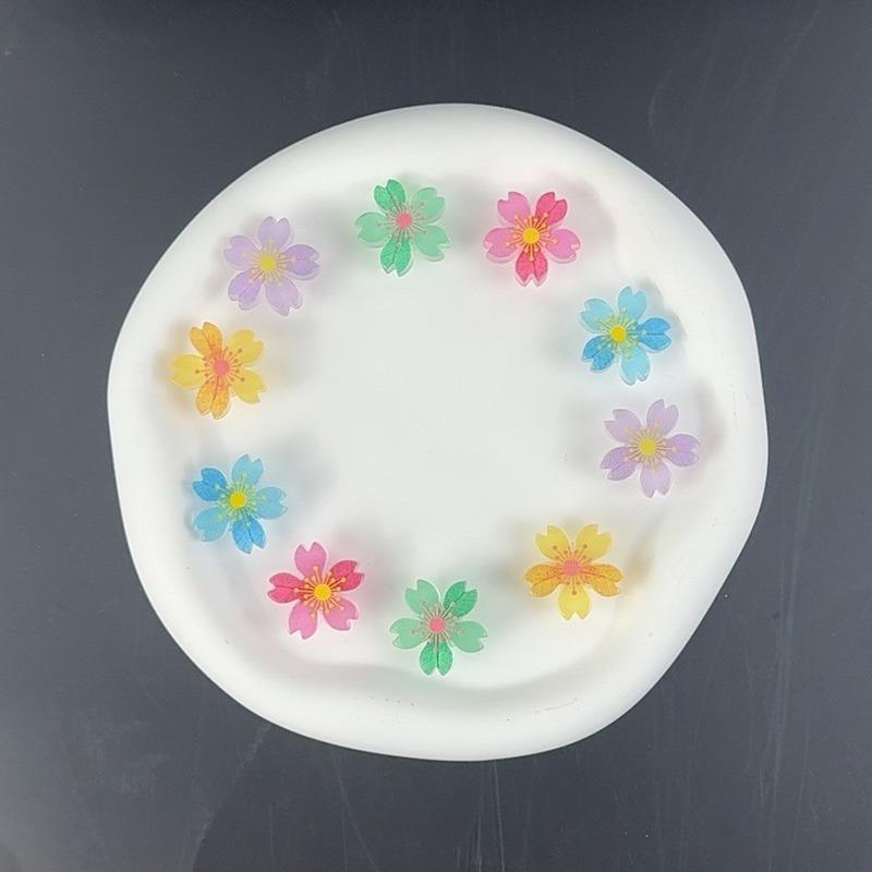 

10 шт. Набор модных шармов для обуви Аксессуары Пряжка для обуви с отверстиями Светящиеся цветы сакуры DIY Украшения для обуви