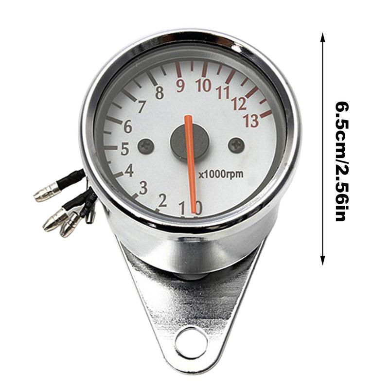 Motorrad Tachometer Vintage Metall Motorrad Anzeigen Zeigertyp 1.3/16 000 U/min Hohe Präzision Motorrad Kilometerzähler Modifiziert