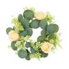 Rose Pillar Candle Holder Exquisite Eucalyptus Leaf Candlestick Wreath Candle Holder  Party