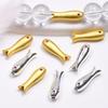 10Pcs Stainless Steel Fish Beads Charms Spacer Loose Beads For Jewelry Making Crafts Handmade DIY Bracelet Accessories Bulk